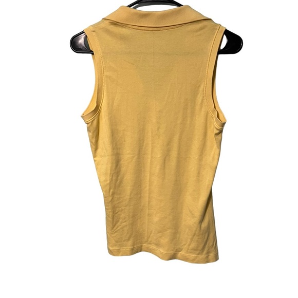 Lilly Pulitzer sleeveless yellow pull over polo 100% Cotton size medium - Picture 2 of 4